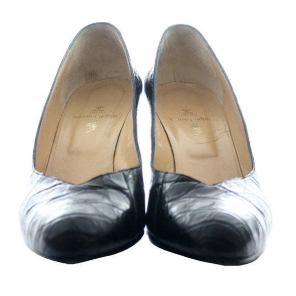 VINTAGE RALPH LAUREN CROC STAMPED PUMPS SIZE 7.5 - Picture 2 of 4